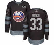 Adidas New York Islanders #33 Christopher Gibson Authentic Black 1917-2017 100th Anniversary NHL Jersey