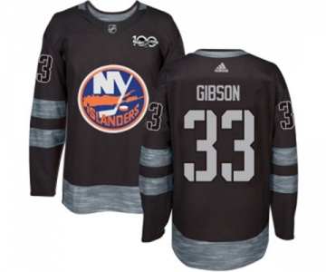 Adidas New York Islanders #33 Christopher Gibson Authentic Black 1917-2017 100th Anniversary NHL Jersey