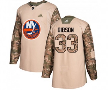 Adidas New York Islanders #33 Christopher Gibson Authentic Camo Veterans Day Practice NHL Jersey