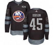 Adidas New York Islanders #45 Noah Dobson Authentic Black 1917-2017 100th Anniversary NHL Jersey
