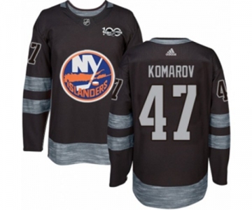 Adidas New York Islanders #47 Leo Komarov Authentic Black 1917-2017 100th Anniversary NHL Jersey