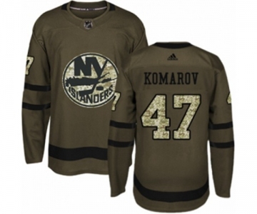 Adidas New York Islanders #47 Leo Komarov Authentic Green Salute to Service NHL Jersey