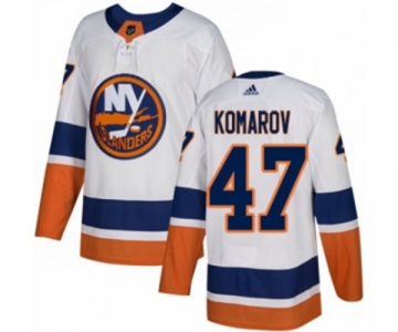 Adidas New York Islanders #47 Leo Komarov Authentic White Away NHL Jersey