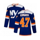 Adidas New York Islanders #47 Leo Komarov Premier Blue Alternate NHL Jersey