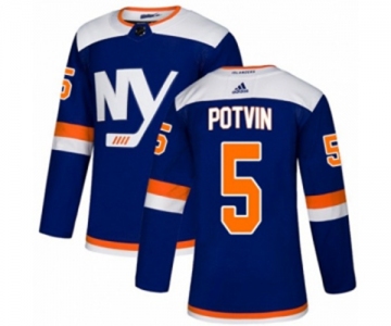 Adidas New York Islanders #5 Denis Potvin Premier Blue Alternate NHL Jersey
