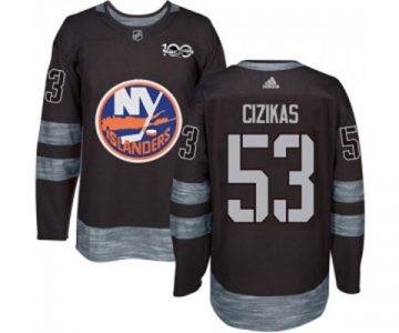 Adidas New York Islanders #53 Casey Cizikas Premier Black 1917-2017 100th Anniversary NHL Jersey