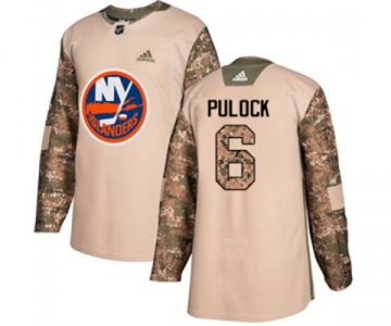 Adidas New York Islanders #6 Ryan Pulock Authentic Camo Veterans Day Practice NHL Jersey