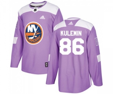 Adidas New York Islanders #86 Nikolay Kulemin Authentic Purple Fights Cancer Practice NHL Jersey