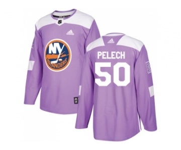 Men Adidas New York Islanders #50 Adam Pelech Purple Authentic Fights Cancer Stitched NHL Jersey