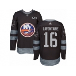 Men's Adidas New York Islanders #16 Pat LaFontaine Authentic Black 1917-2017 100th Anniversary NHL Jersey