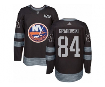 Men's Adidas New York Islanders #84 Mikhail Grabovski Authentic Black 1917-2017 100th Anniversary NHL Jersey