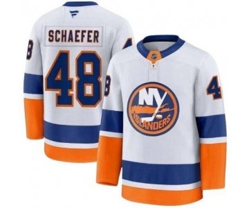 Men's New York Islanders #48 Matthew Schaefer Blue White 2025 Stitched Hockey Jersey