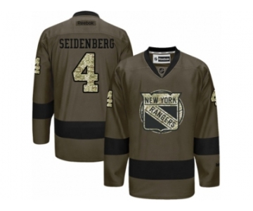 Men's Reebok New York Islanders #4 Dennis Seidenberg Authentic Green Salute to Service NHL Jersey