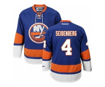 Men's Reebok New York Islanders #4 Dennis Seidenberg Authentic Royal Blue Home NHL Jersey