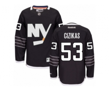 Men's Reebok New York Islanders #53 Casey Cizikas Authentic Black Third NHL Jersey