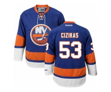 Men's Reebok New York Islanders #53 Casey Cizikas Authentic Royal Blue Home NHL Jersey