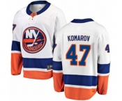 New York Islanders #47 Leo Komarov Fanatics Branded White Away Breakaway NHL Jersey