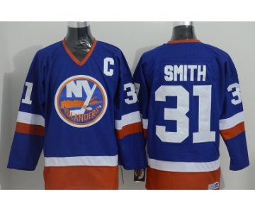 nhl jerseys new york islanders #31 billy smith blue[patch c]