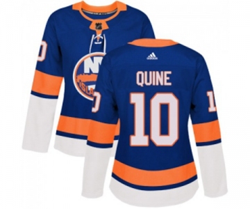 Women Adidas New York Islanders #10 Alan Quine Premier Royal Blue Home NHL Jersey