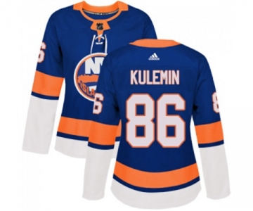 Women Adidas New York Islanders #86 Nikolay Kulemin Authentic Royal Blue Home NHL Jersey