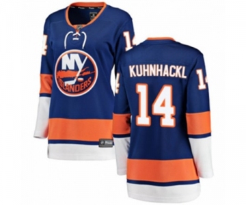 Women New York Islanders #14 Tom Kuhnhackl Fanatics Branded Royal Blue Home Breakaway NHL Jersey