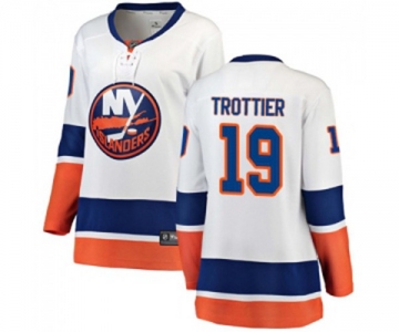 Women New York Islanders #19 Bryan Trottier Fanatics Branded White Away Breakaway NHL Jersey