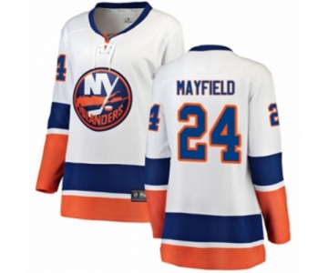 Women New York Islanders #24 Scott Mayfield Fanatics Branded White Away Breakaway NHL Jersey