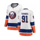 Women New York Islanders #91 John Tavares Fanatics Branded White Away Breakaway NHL Jersey