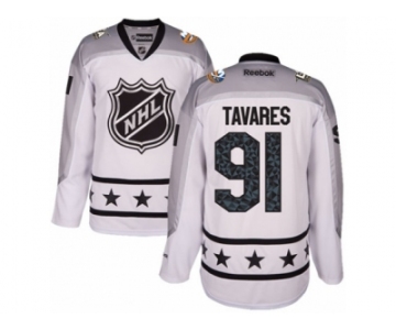 Women's Reebok New York Islanders #91 John Tavares Authentic White Metropolitan Division 2017 All-Star NHL Jersey