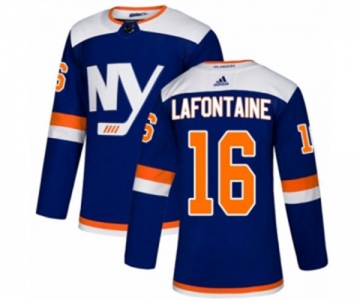 Youth Adidas New York Islanders #16 Pat LaFontaine Premier Blue Alternate NHL Jersey
