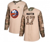 Youth Adidas New York Islanders #17 Matt Martin Authentic Camo Veterans Day Practice NHL Jersey