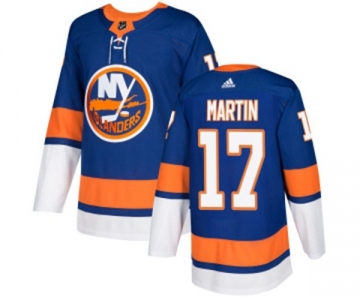 Youth Adidas New York Islanders #17 Matt Martin Premier Royal Blue Home NHL Jersey