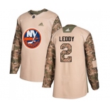 Youth Adidas New York Islanders #2 Nick Leddy Authentic Camo Veterans Day Practice NHL Jersey