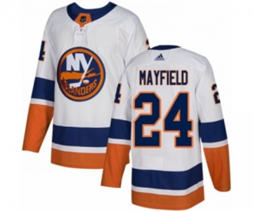 Youth Adidas New York Islanders #24 Scott Mayfield Authentic White Away NHL Jersey