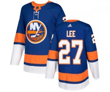 Youth Adidas New York Islanders #27 Anders Lee Authentic Royal Blue Home NHL Jersey