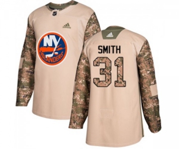 Youth Adidas New York Islanders #31 Billy Smith Authentic Camo Veterans Day Practice NHL Jersey