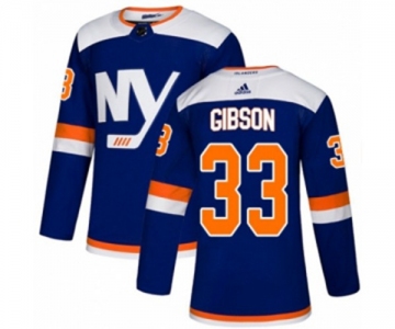 Youth Adidas New York Islanders #33 Christopher Gibson Authentic Blue Alternate NHL Jersey
