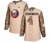 Youth Adidas New York Islanders #4 Dennis Seidenberg Authentic Camo Veterans Day Practice NHL Jersey