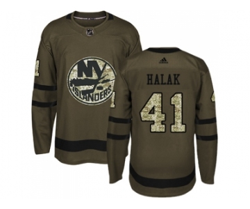 Youth Adidas New York Islanders #41 Jaroslav Halak Green Salute to Service Stitched NHL Jerse