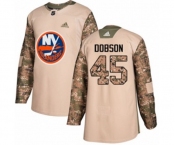 Youth Adidas New York Islanders #45 Noah Dobson Authentic Camo Veterans Day Practice NHL Jersey