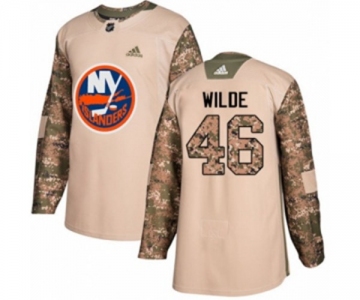 Youth Adidas New York Islanders #46 Bode Wilde Authentic Camo Veterans Day Practice NHL Jersey