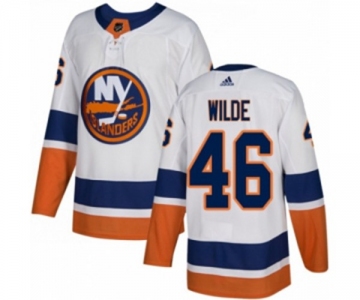 Youth Adidas New York Islanders #46 Bode Wilde Authentic White Away NHL Jersey