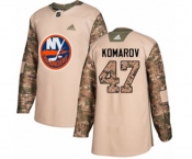 Youth Adidas New York Islanders #47 Leo Komarov Authentic Camo Veterans Day Practice NHL Jersey