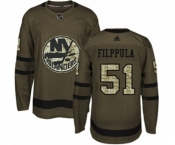 Youth Adidas New York Islanders #51 Valtteri Filppula Premier Green Salute to Service NHL Jersey