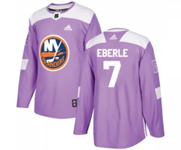 Youth Adidas New York Islanders #7 Jordan Eberle Authentic Purple Fights Cancer Practice NHL Jersey