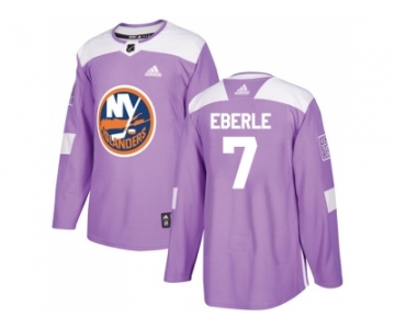 Youth Adidas New York Islanders #7 Jordan Eberle Purple Authentic Fights Cancer Stitched NHL Jersey
