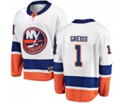 Youth New York Islanders #1 Thomas Greiss Fanatics Branded White Away Breakaway NHL Jersey
