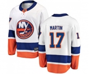 Youth New York Islanders #17 Matt Martin Fanatics Branded White Away Breakaway NHL Jersey