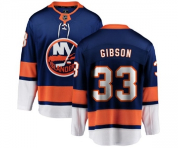 Youth New York Islanders #33 Christopher Gibson Fanatics Branded Royal Blue Home Breakaway NHL Jersey