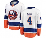 Youth New York Islanders #4 Robin Salo Fanatics Branded White Away Breakaway NHL Jersey